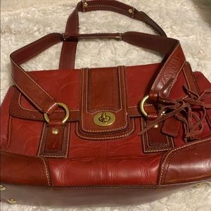 Red coach bag